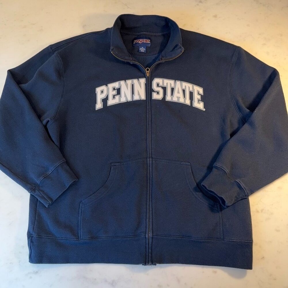 Penn State Embroidered Collared Full Zip‎ Sweatshirt  XL